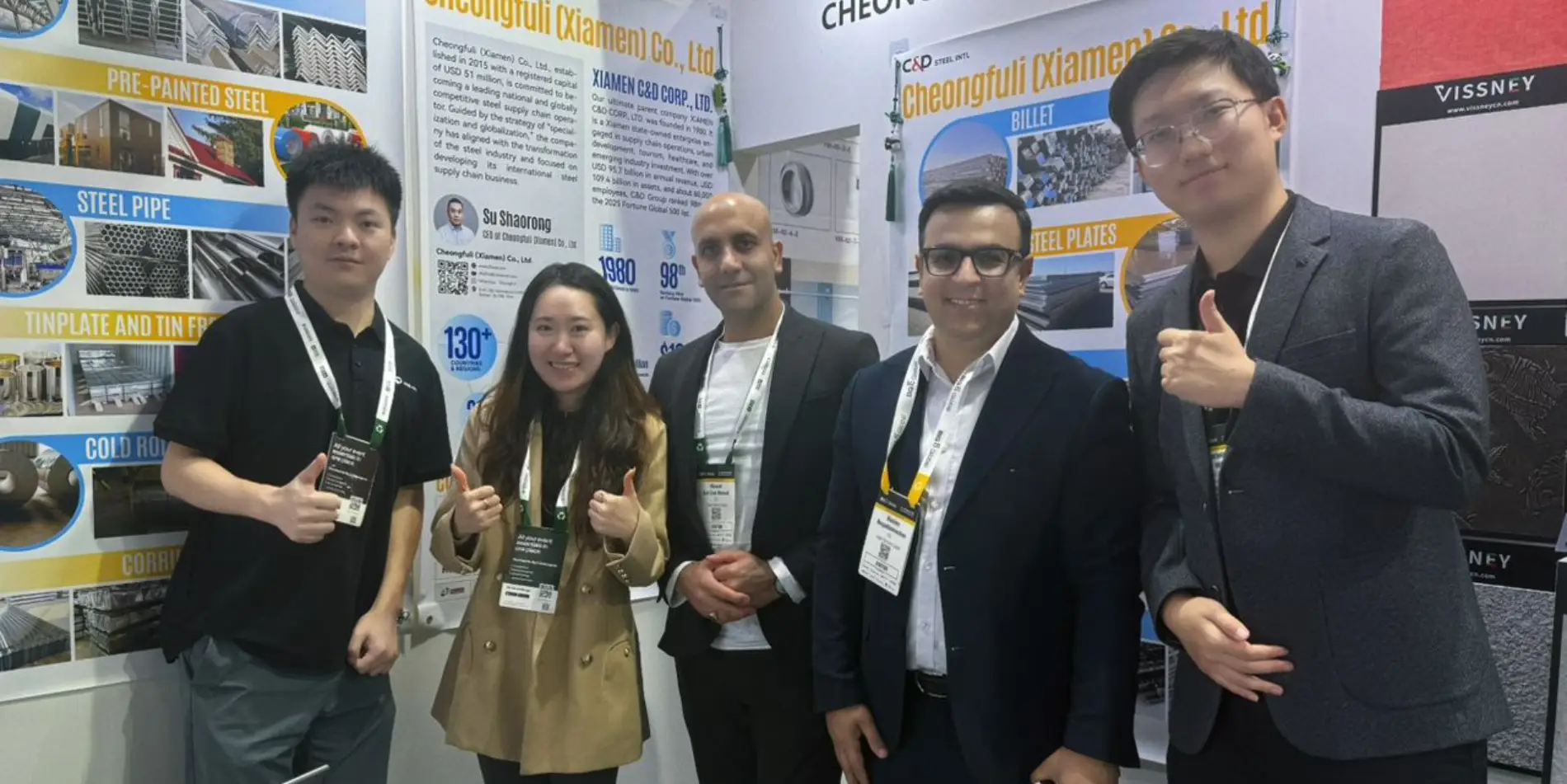 The team meeting partners in international markets